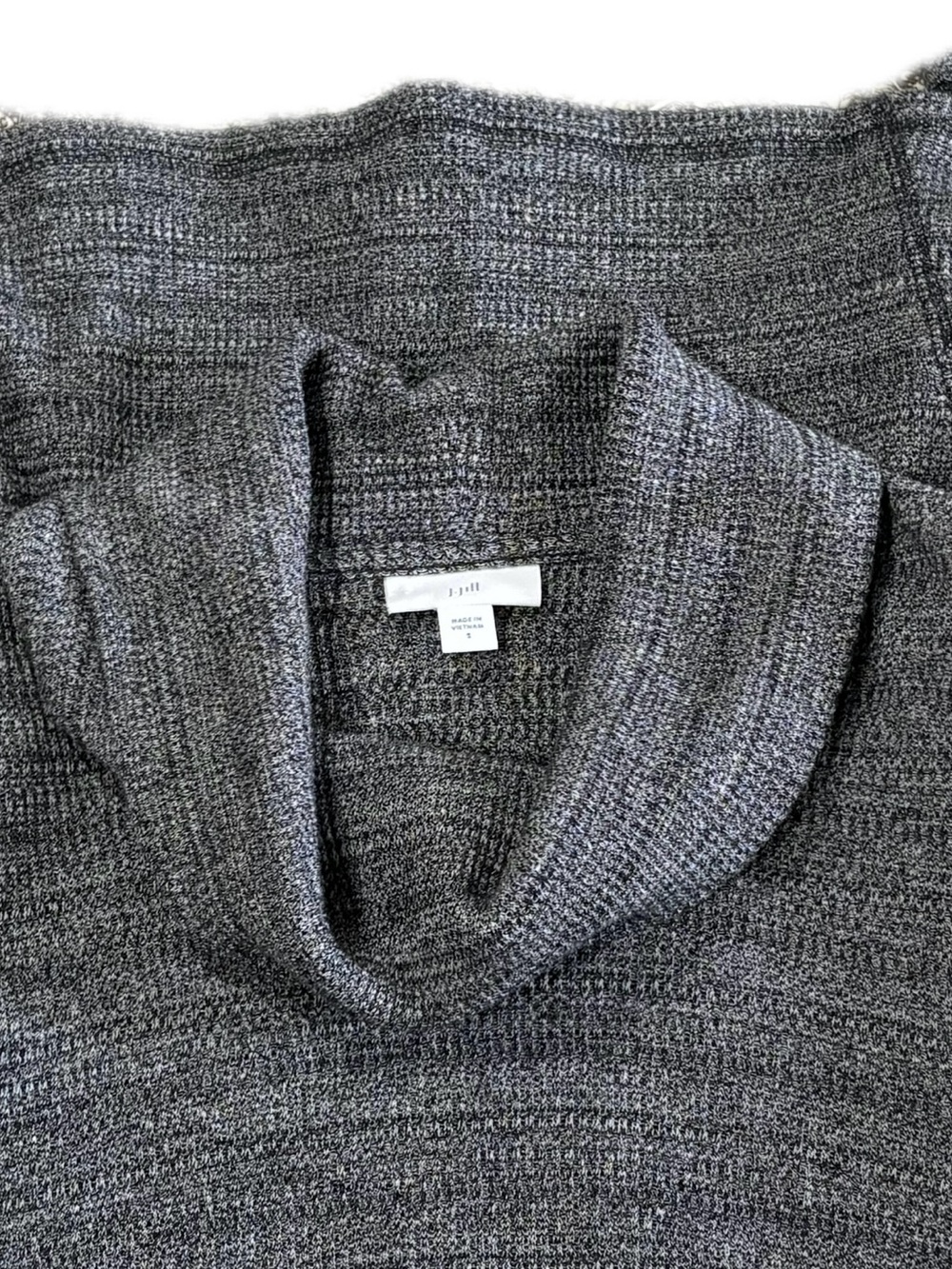J.Jill Pure Jill Marled Cowl Turtleneck Pullover Sweater Side Lace-Up Size Small